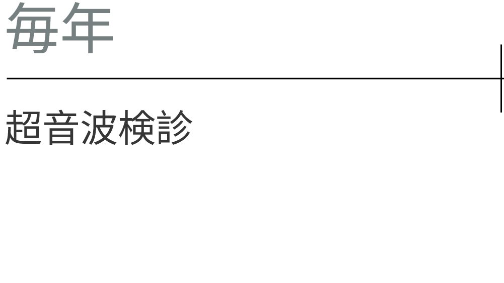 毎年：超音波検診