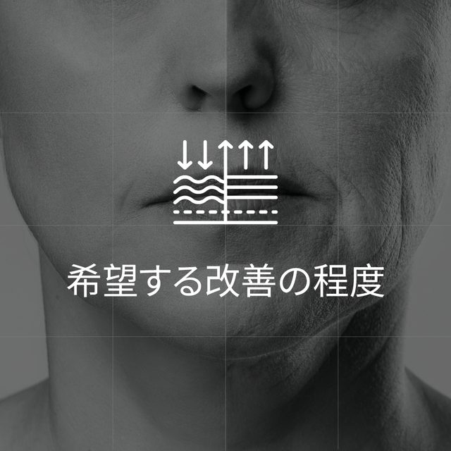 希望する改善の程度(アンチエイジング診断基準アイコン)