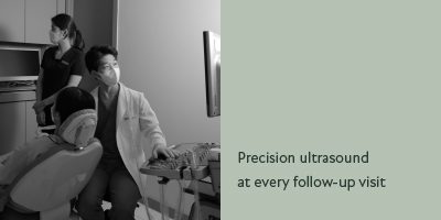 Aftercare scene 2: Precision ultrasound at every follow-up visit