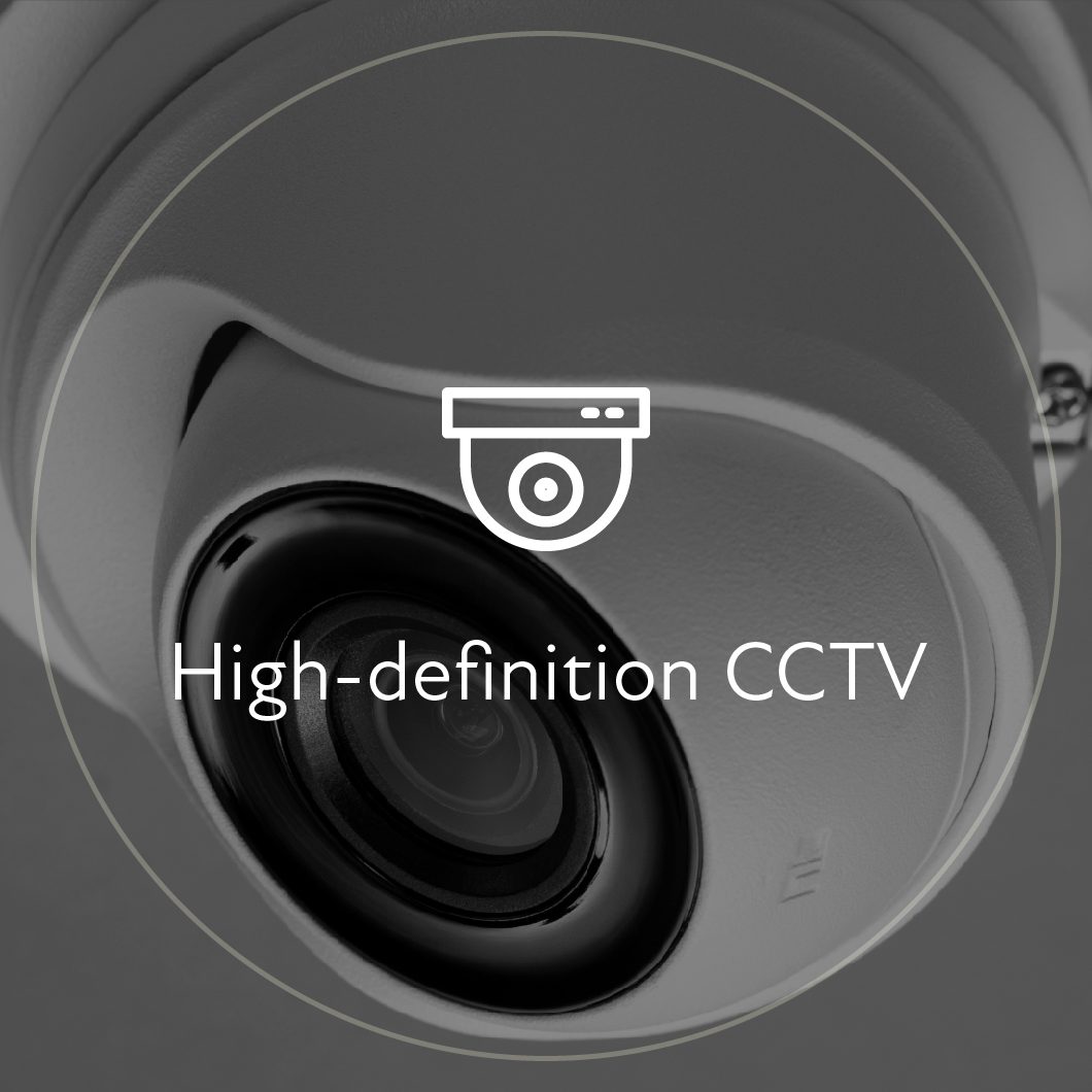 High-definition CCTV icon: close-up of a ceiling dome camera lens