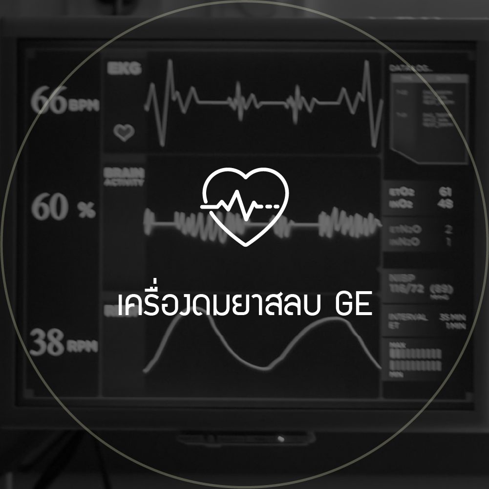 ใช้เครื่องดมยาสลบ GE: ไอคอนหน้าจอมอนิเตอร์สัญญาณชีพ