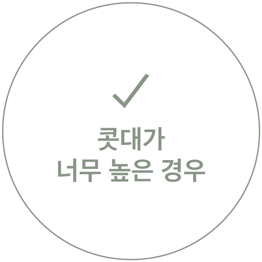콧대가 너무 높은 경우